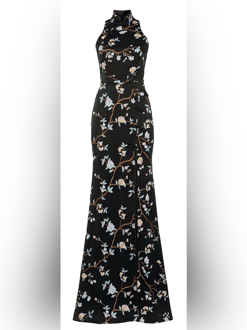 NEW, SAU LEE Ariana Floral Embroidered Satin Gown Size 10 - Picture 2 of 8